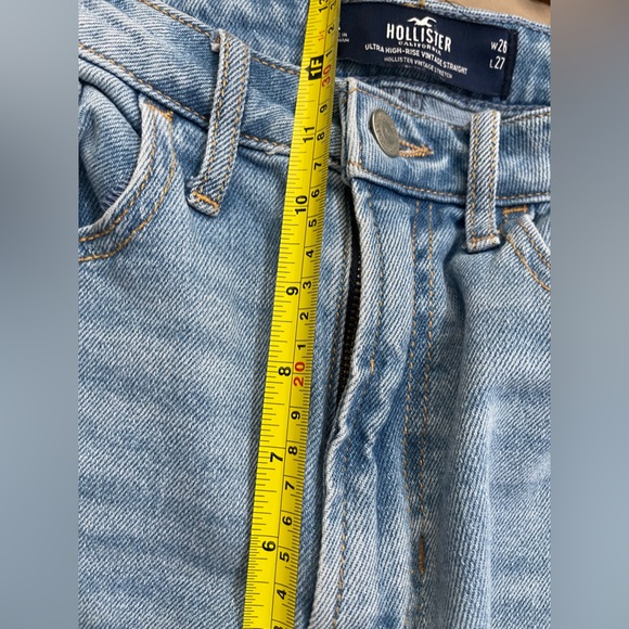 Hollister Womens Jeans Size 3 Blue Ultra High-Rise Vintage Straight Denim - Picture 9 of 10